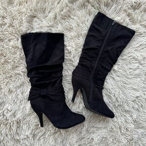 CHARLOTTE RUSSE Zip Heeled Boots